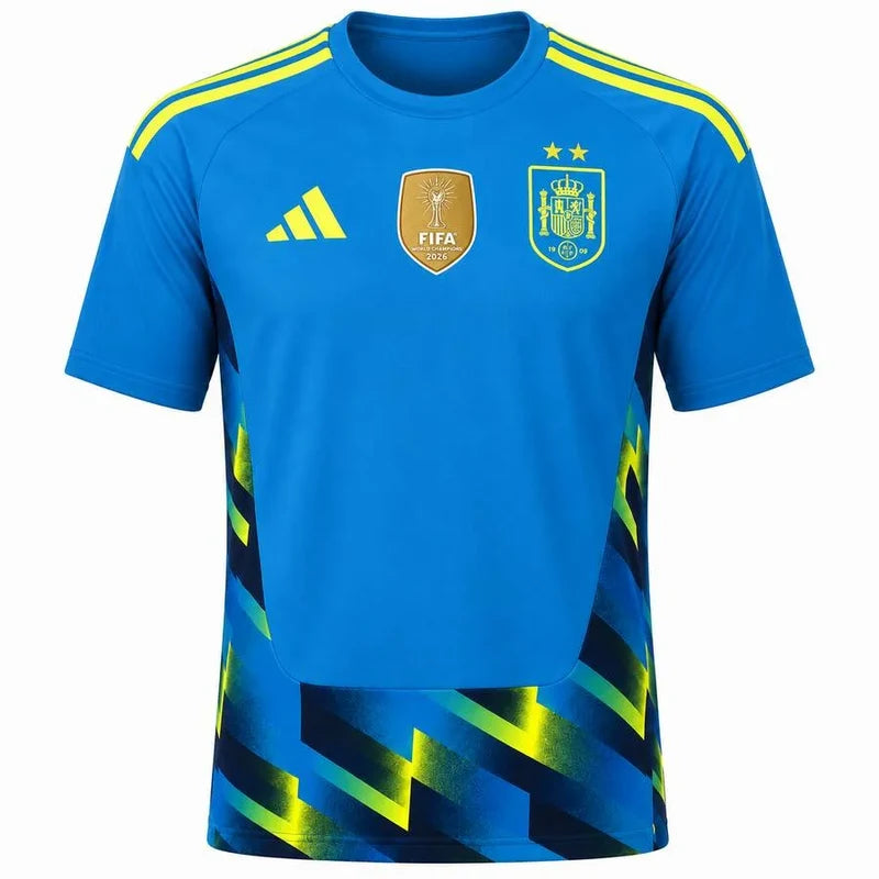 Spain Goalkeeper Shirt 2026/27 - With two stars and the World Champions patch
