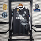 Camisa Retrô Real Madrid 2014 Manga Longa - Com Patch UCL