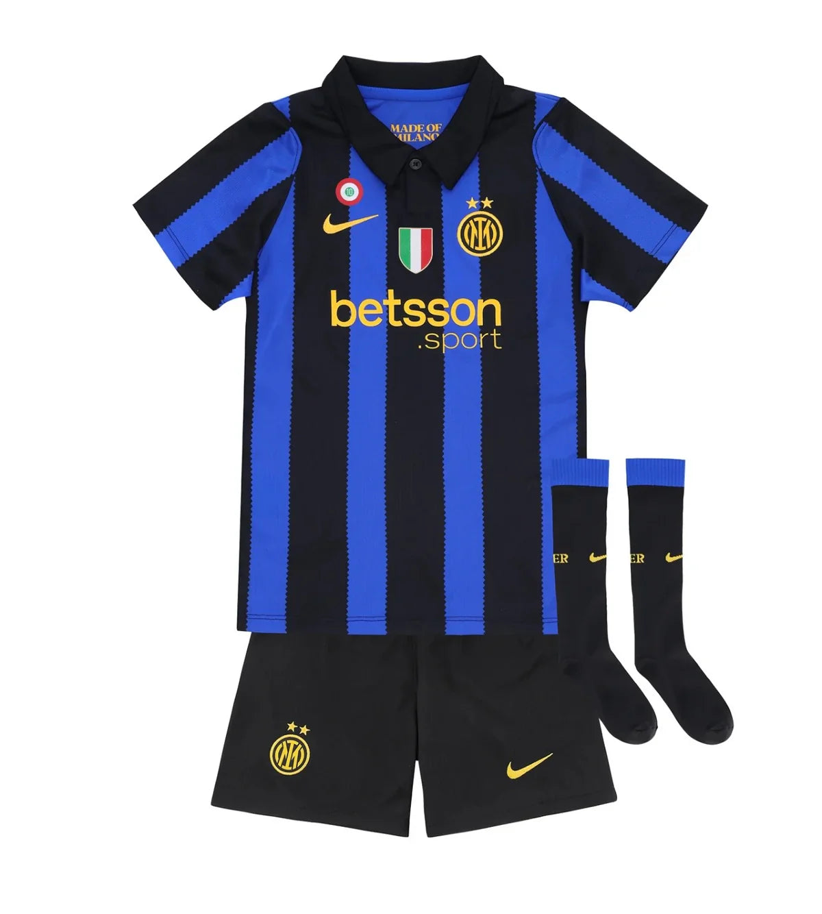 Inter Home 2026/27 Kit - Kids (with socks + Badge + Patches)