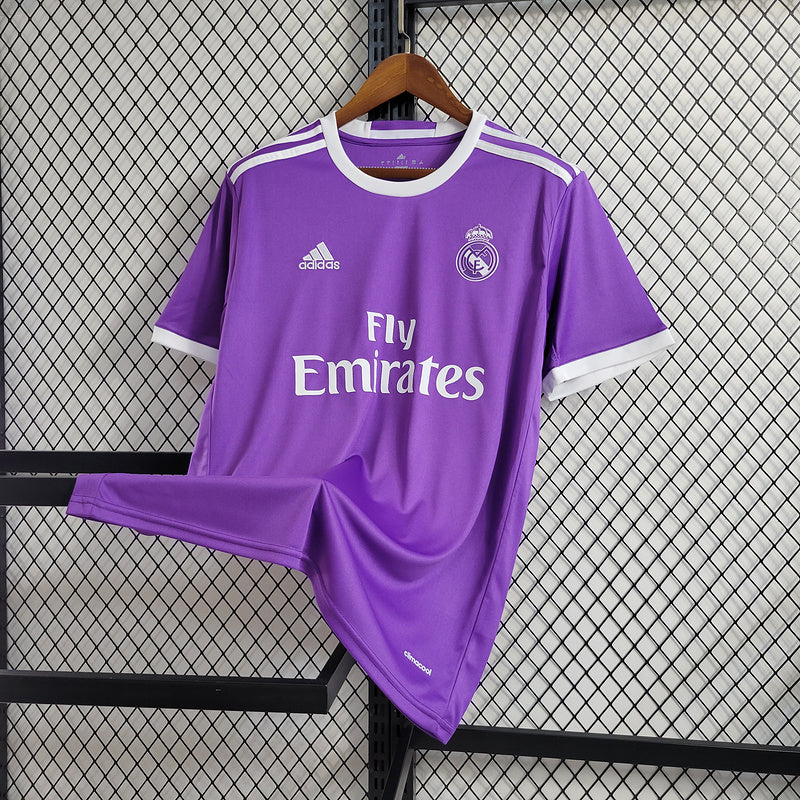 Camisa Retrô Real Madrid Away 2017 - Com Patch UCL