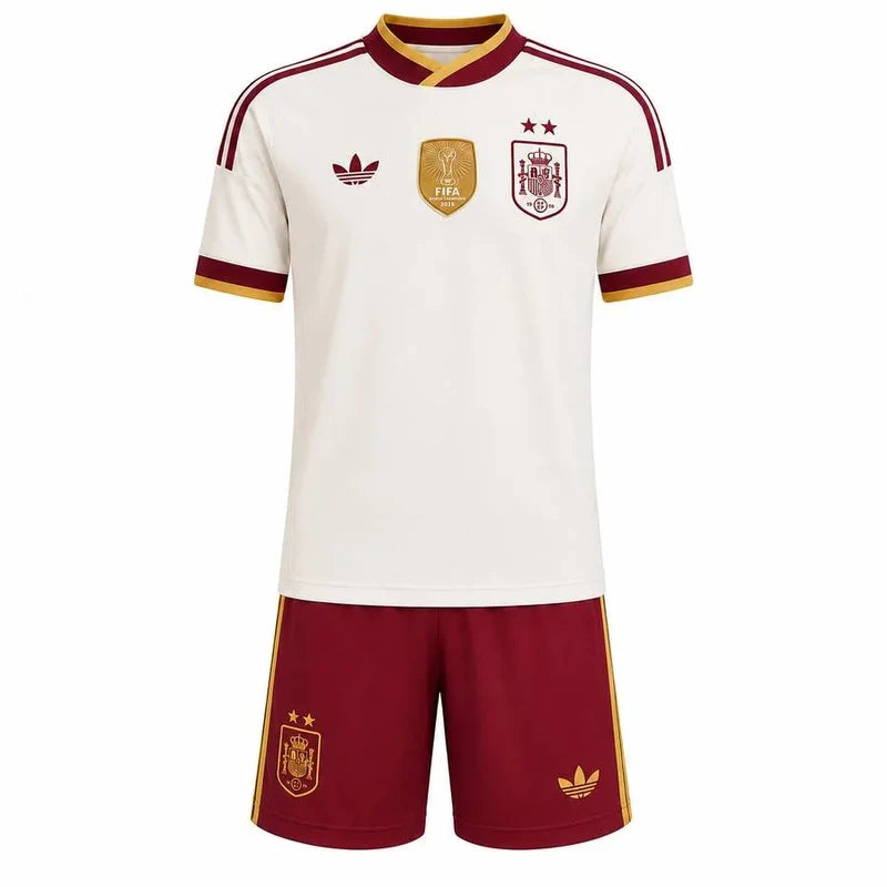Spain Away Kit 2026/27 - Kids - With two stars and the World Champions patch
