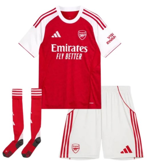 Camisa do Arsenal Casa 2025/26 - Infantil (com Meias)