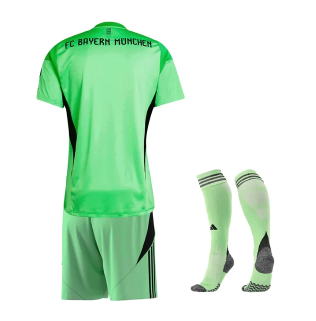 Kit de Goleiro Bayern de Munique 2025/26 - Infantil (com Meias)