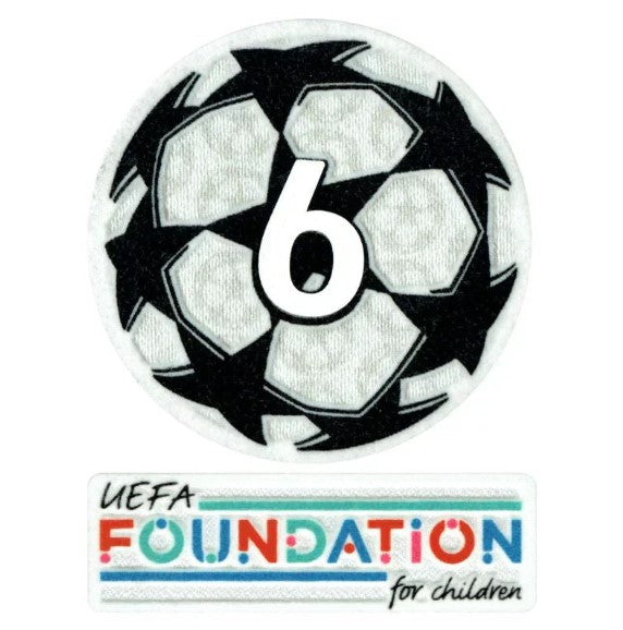UCL 6-Time Winners Starball Patch + UEFA Foundation Patch Set – 2021/2022