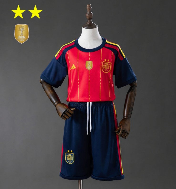 Spain Home 2026/27 Kit - Kids -  FIFA 2026 Champion ⭐⭐ - With Patch