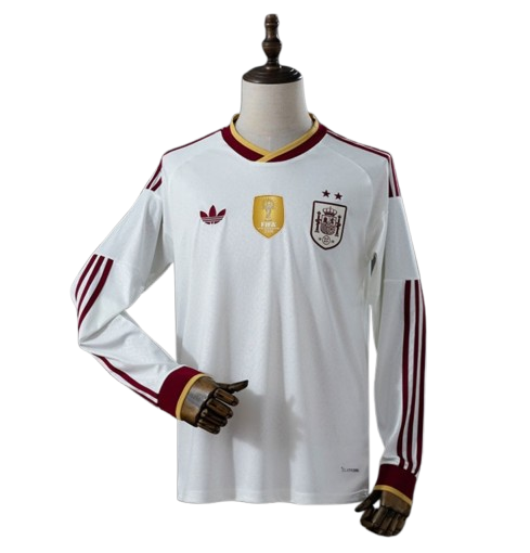 Spain Long Sleeve Shirt Away 2026/27 - FIFA 2026 Champion ⭐⭐ - With Patch