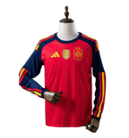 Spain Home Long Sleeve Shirt 2026/27 -  FIFA 2026 Champion ⭐⭐ - With Patch