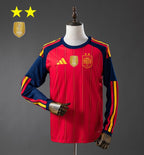 Spain Home Long Sleeve Shirt 2026/27 -  FIFA 2026 Champion ⭐⭐ - With Patch