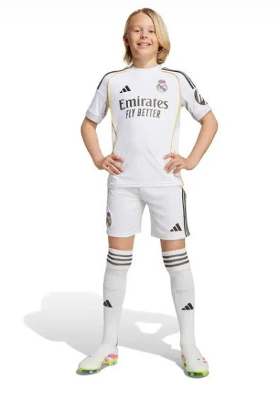 Camisa Real Madrid Home 2025/26 - Infantil (com Meias)