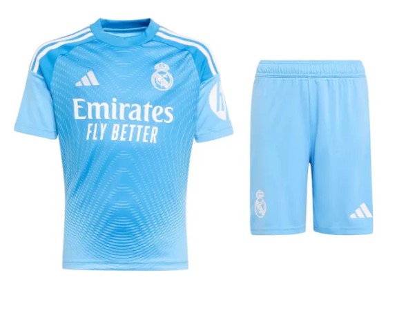 Kit de Goleiro Real Madrid 2025/26 - Infantil
