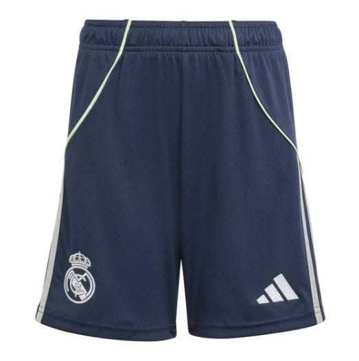 Kit Real Madrid Fora de Casa 2025/26 - Infantil (com Meias)