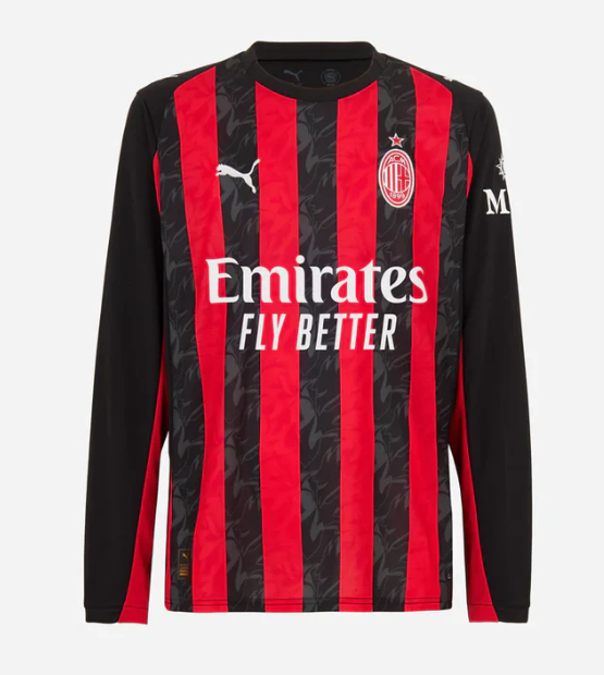 AC Milan Home Shirt 2025/26 - Long Sleeve