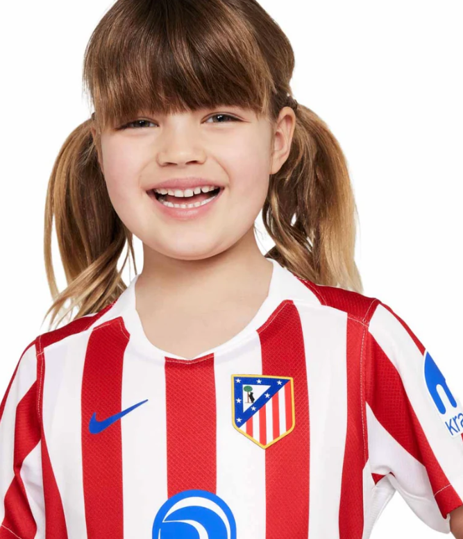 Kit Atletico de Madrid Casa 2025/26 - Infantil (com Meias)
