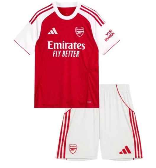 Kit Arsenal Home 2025/26 - Infantil