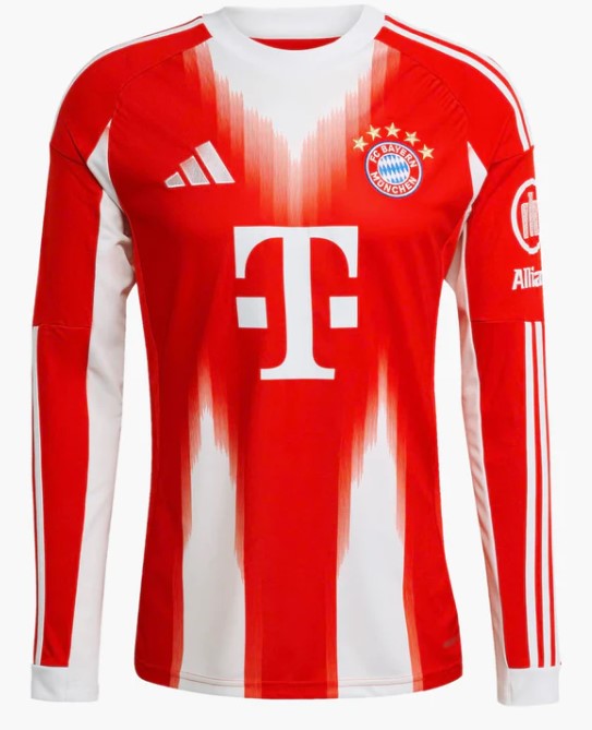 Camisa de casa do Bayern de Munique 2025/26 - Manga Comprida