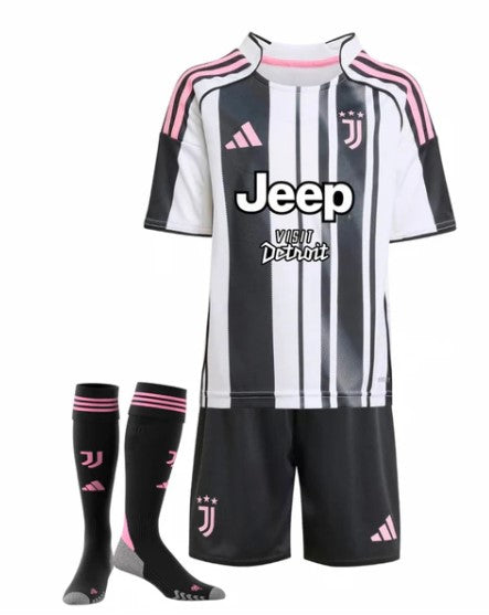 Camisa Juventus Home 2025/26 - Infantil (com Meias)