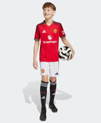 Uniforme Completo Manchester United Home 2025/26 - Infantil (com Meias)