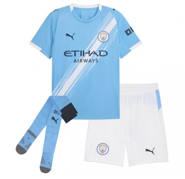 Manchester City Home 2025/26 Kit - Kids (with Socks)