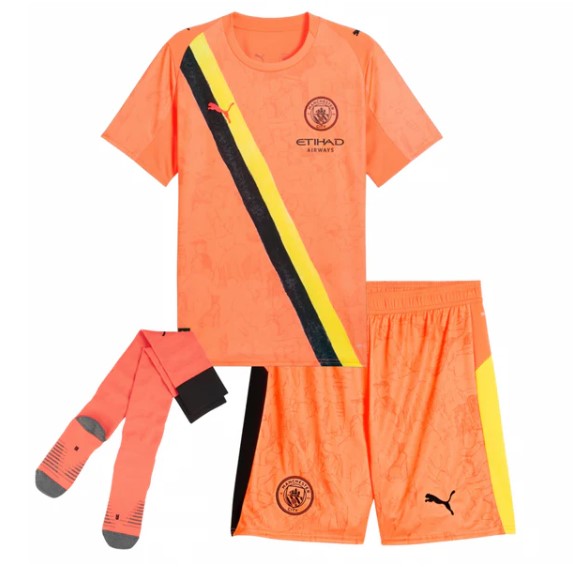 Manchester City Goalkeeper 2025/26 Kit - Kids (with Socks)