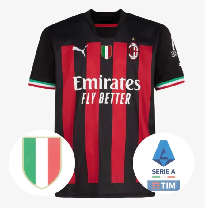 AC Milan 2022/23 Home Shirt – With Patches