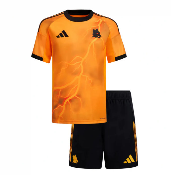 Uniforme AS Roma Fora de Casa 2025/26 - Infantil