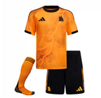 Kit Fora de Casa AS Roma 2025/26 - Infantil (com Meias)