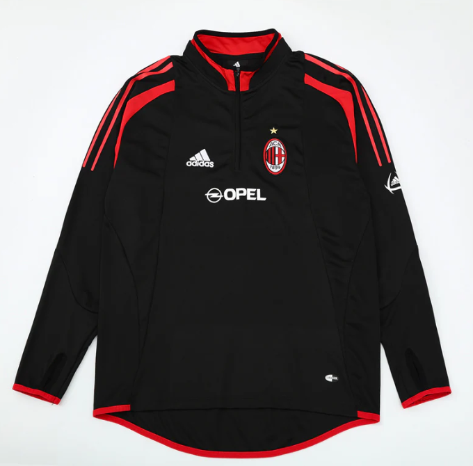 Camisa de Treino Retrô Milan 2004 - Manga Longa