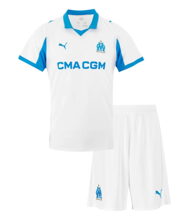 Olympique de Marseille Home 2025/26 Kit - Kids