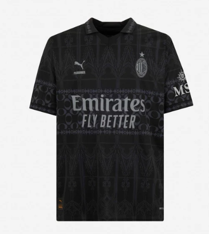 Camisa AC Milan x PLEASURES 2023/24 – Versão Escura