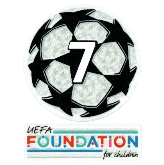 UCL 7-Time Winners Starball Patch + UEFA Foundation Patch Set – 2021/2022
