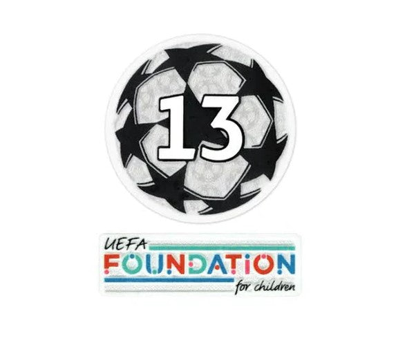 UCL 13-Time Winners Starball Patch + UEFA Foundation Patch Set – 2021/2022