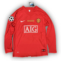 Manchester United Retro Long Sleeve Shirt 2007 - With UCL Patch