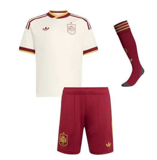 Kinder-Trikot und -Hose Spanien Auswärts 2026/27 - Mit Stutzen