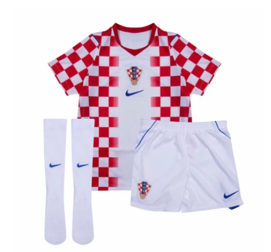 Kroatien Heim-Trikot und -Shorts für Kinder 2026/27 – mit Stutzen