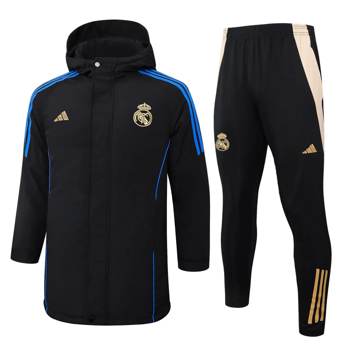 Real Madrid wasserdichte wattierte Jacke + Hose