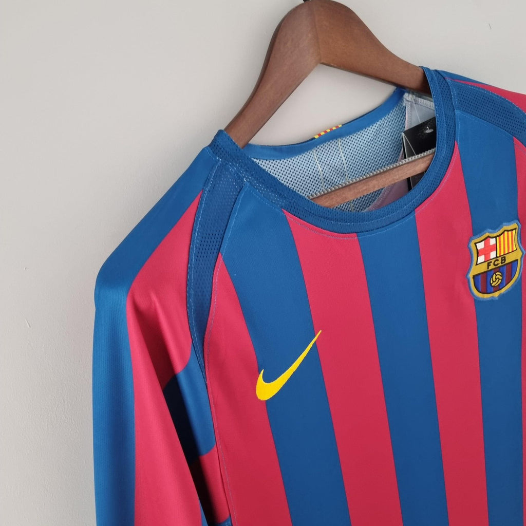 FC Barcelona Retro Shirt 2005 - Long Sleeve