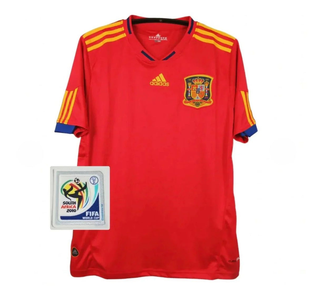Spain Home Retro Shirt 2010 - With Patch
