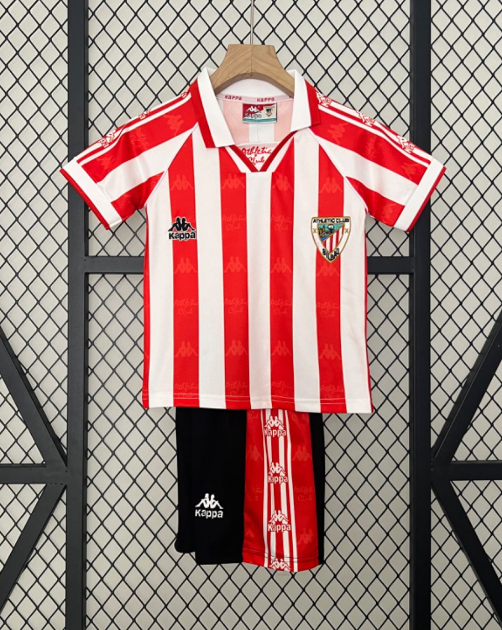 Kit Atlético de Bilbao Retrô 1995 - Infantil