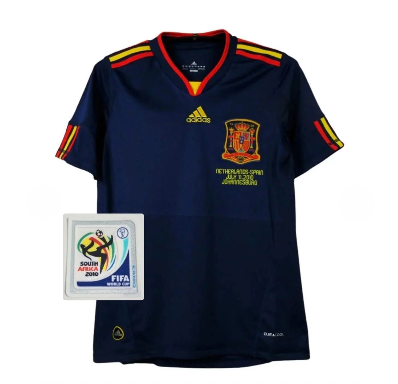 Camisa Retrô Espanha Fora de Casa 2010 - Com Patch