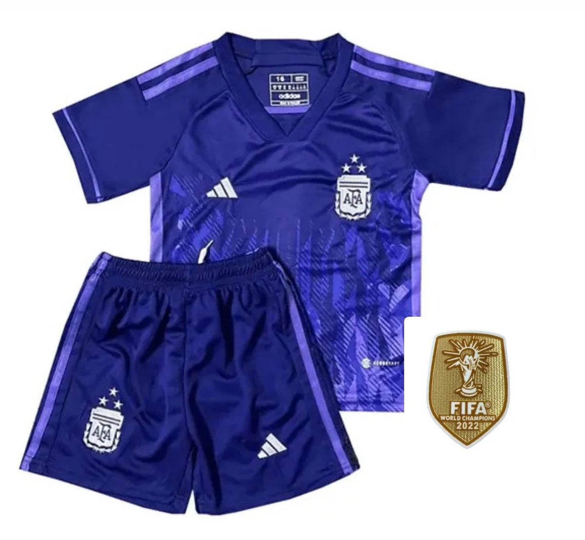 Kit Retrô Argentina 2022/23 Fora - Infantil