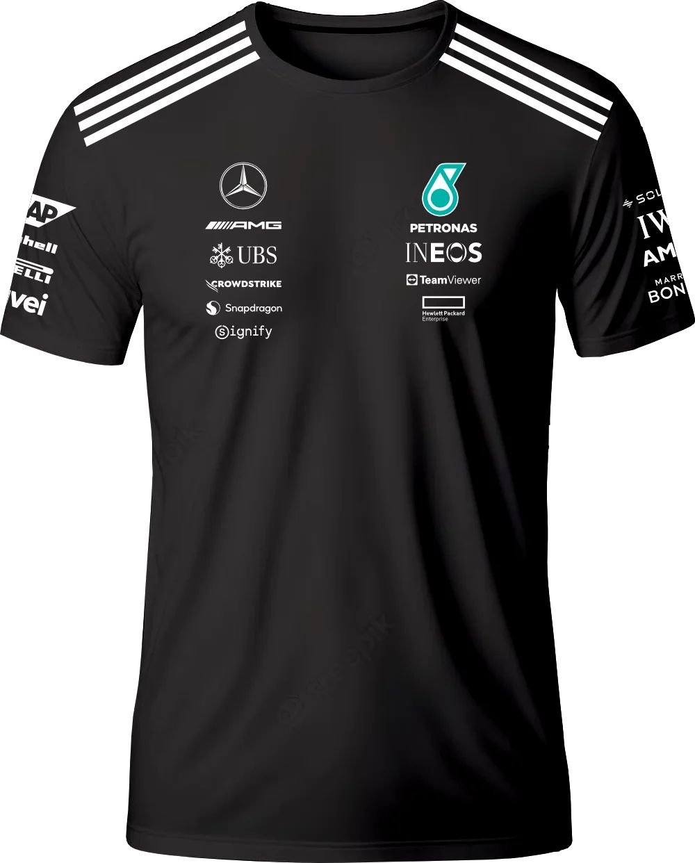 Camisa da equipe Mercedes de F1 2025