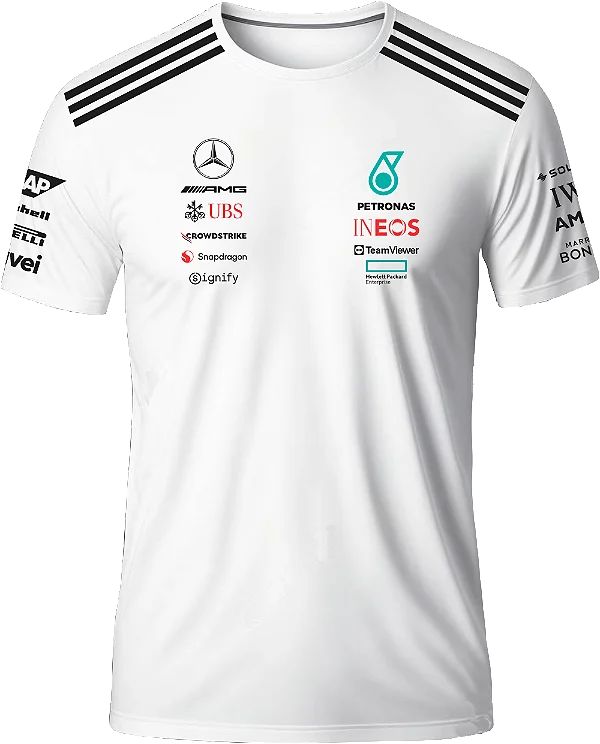 Camisa da equipe Mercedes de F1 2025