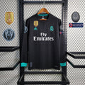Camisa Retrô Real Madrid 2017 Manga Longa - Com Patch UCL